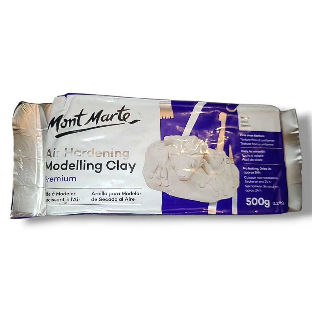Air Hardening Modelling Clay White 500G‎ 1.1 lb Mont Marte 24 hr Drying Time